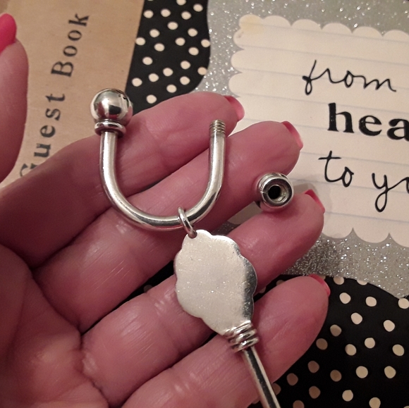 925 SOLID STERLING ENGRAVABLE SKELATON KEY RING - Picture 3 of 8